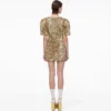 Abito in maglia con scollo a V e paillettes Abito in maglia con scollo a V e paillettes