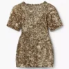 Abito in maglia con scollo a V e paillettes Abito in maglia con scollo a V e paillettes