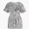 Abito in maglia con scollo a V e paillettes Abito in maglia con scollo a V e paillettes