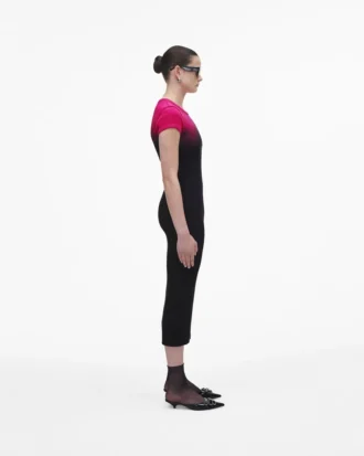 Abito t-shirt corto con effetto ombré
