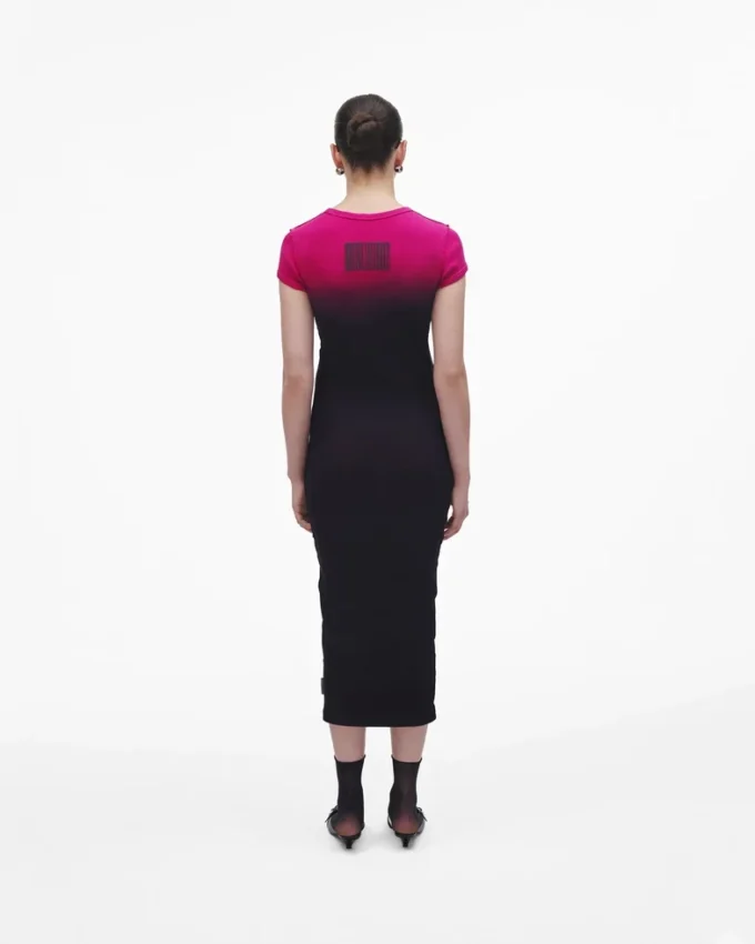 Abito t-shirt corto con effetto ombré Abito t-shirt corto con effetto ombré