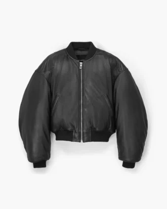 Bomber in pelle imbottito