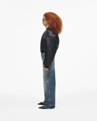Bomber in pelle imbottito