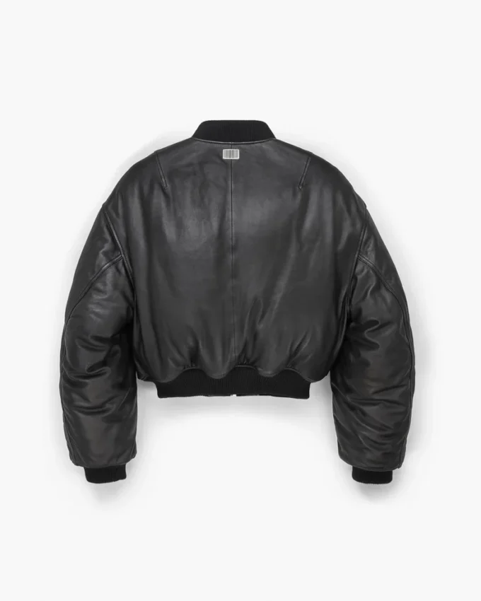 Bomber in pelle imbottito