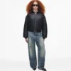 Bomber in pelle imbottito