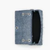 Borsa a tracolla convertibile in denim trapuntato
