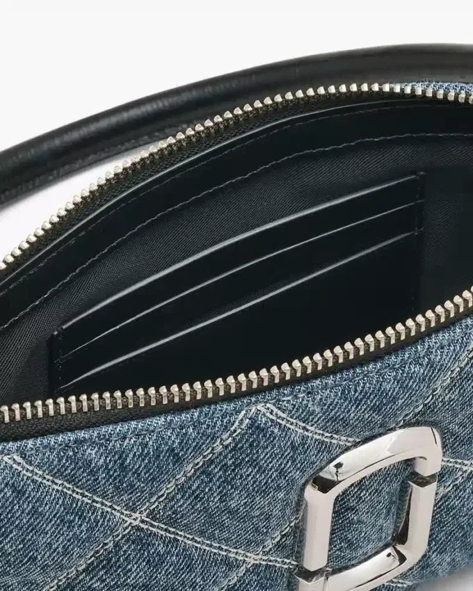 Borsa a tracolla convertibile The Snapshot in denim trapuntato