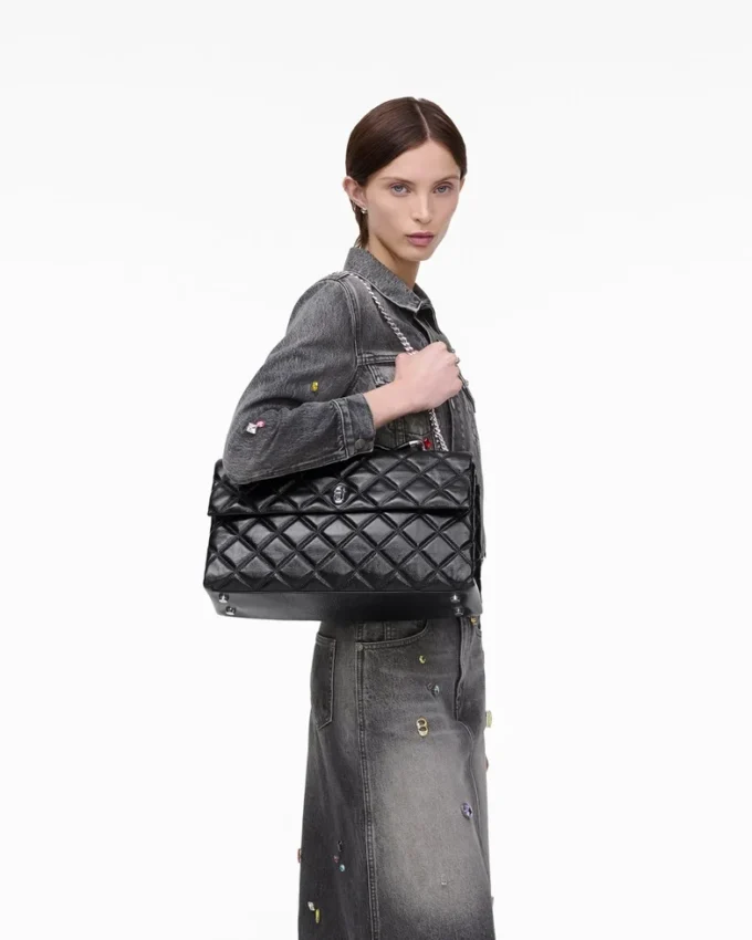 Borsa a tracolla convertibile XL trapuntata Borsa a tracolla convertibile XL trapuntata