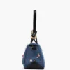 Borsa doppia grande in denim con ciondoli Borsa doppia grande in denim con ciondoli