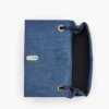 Borsa doppia grande in denim con ciondoli Borsa doppia grande in denim con ciondoli
