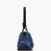 Borsa doppia grande in denim con ciondoli Borsa doppia grande in denim con ciondoli