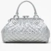 Borsa Stam in pelle metallizzata trapuntata, riedizione Borsa Stam in pelle metallizzata trapuntata, riedizione
