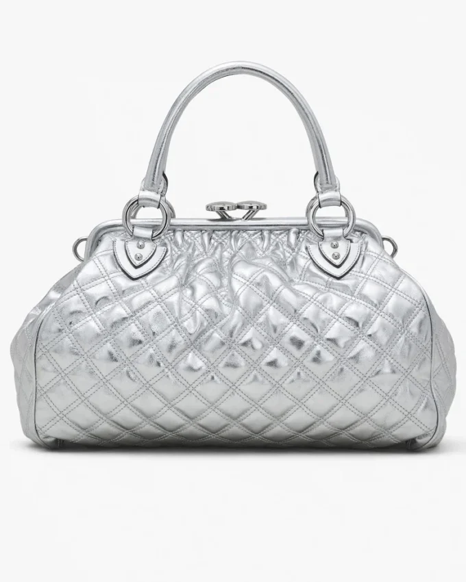 Borsa Stam in pelle metallizzata trapuntata, riedizione Borsa Stam in pelle metallizzata trapuntata, riedizione
