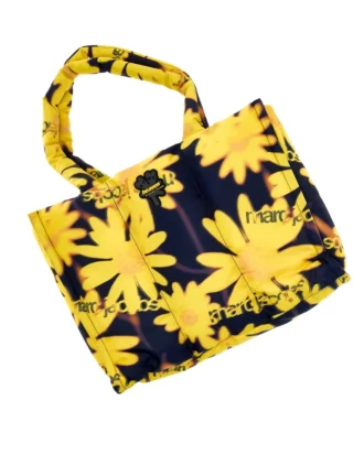 Borsa tote con motivo floreale laser