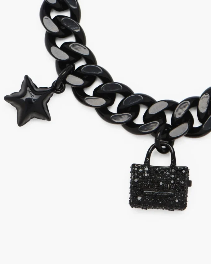 Bracciale con mini charm iconico pavé