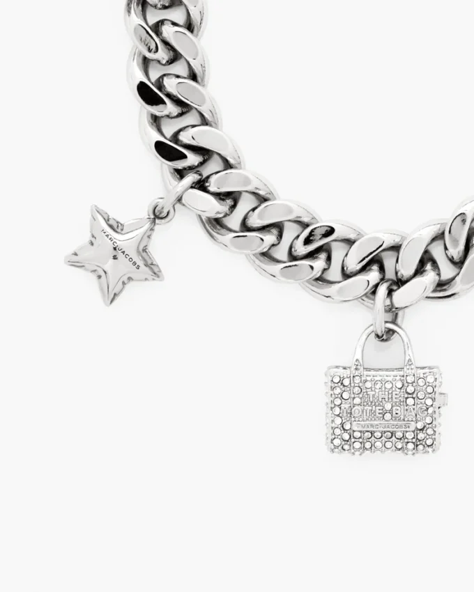 Bracciale con mini charm iconico pavé