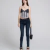 Canotta sportiva con corsetto in rete