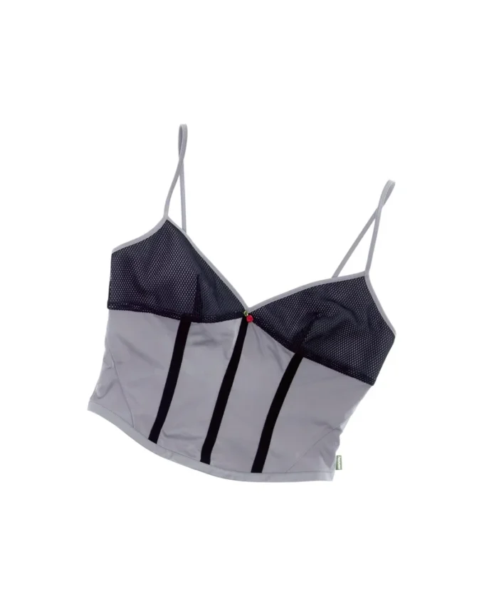 Canotta sportiva con corsetto in rete