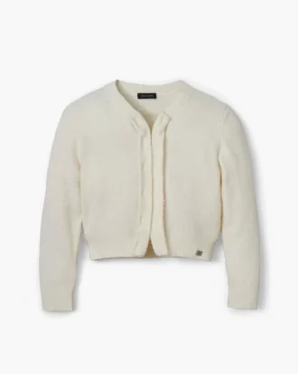 Cardigan con ganci e occhielli