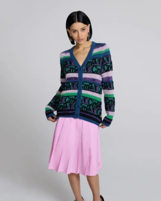 Cardigan con logo Loopy