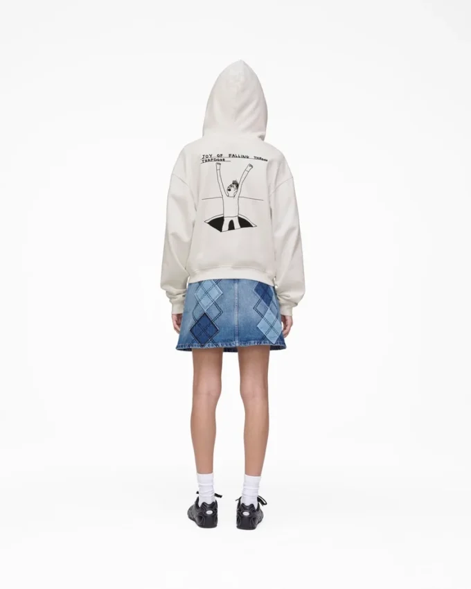 David Shrigley X Marc Jacobs Felpa con cappuccio e zip Joy Of Falling David Shrigley X Marc Jacobs Felpa con cappuccio e zip Joy Of Falling