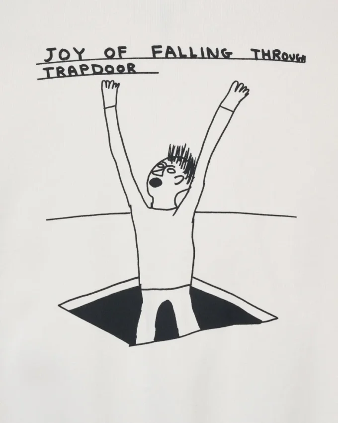 David Shrigley X Marc Jacobs Felpa con cappuccio e zip Joy Of Falling David Shrigley X Marc Jacobs Felpa con cappuccio e zip Joy Of Falling