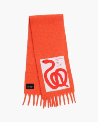 David Shrigley X Marc Jacobs Sciarpa in lana con motivo serpente