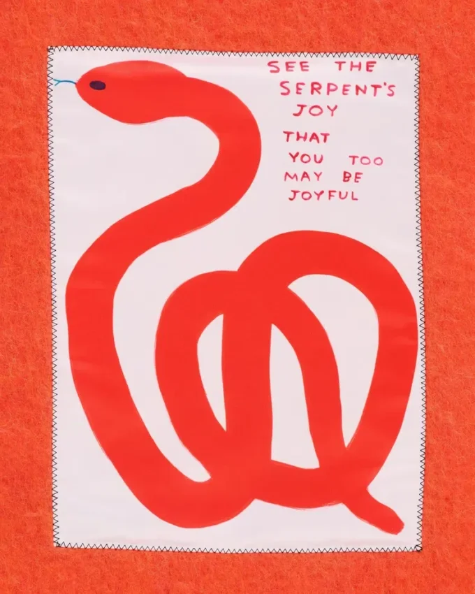 David Shrigley X Marc Jacobs Sciarpa in lana con motivo serpente David Shrigley X Marc Jacobs Sciarpa in lana con motivo serpente