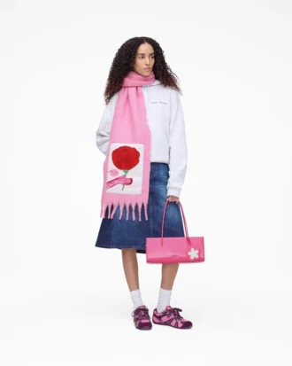 David Shrigley X Marc Jacobs Sciarpa in lana Oh Rose