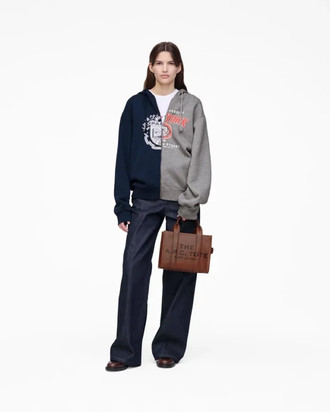 Felpa con cappuccio e zip A.P.C. X Marc Jacobs Split Crest