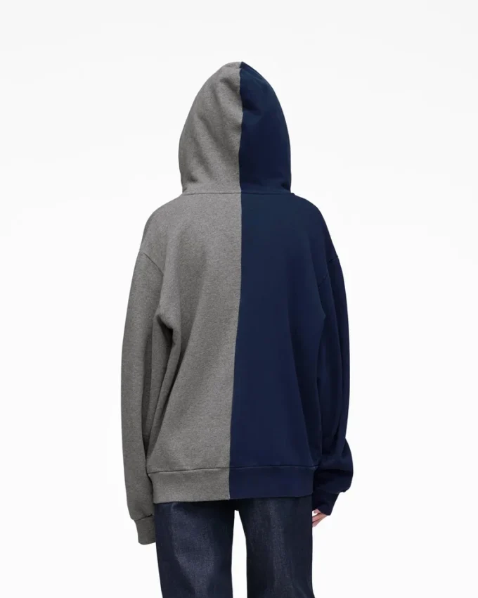 Felpa con cappuccio e zip A.P.C. X Marc Jacobs Split Crest