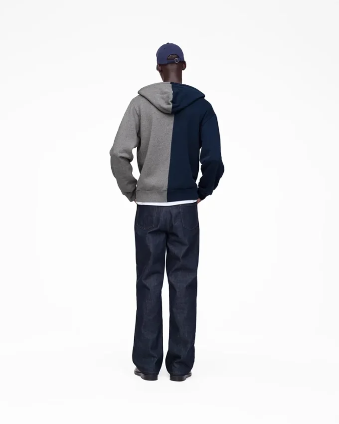Felpa con cappuccio e zip A.P.C. X Marc Jacobs Split Crest