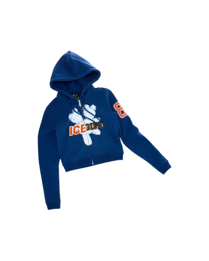 Felpa con cappuccio e zip aderente Icegirl
