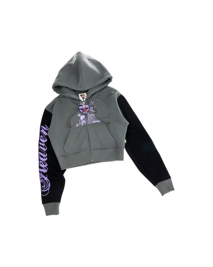 Felpa con cappuccio e zip Take My Heart