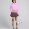 Felpa con zip in maglia felpata