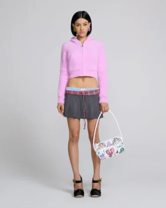 Felpa con zip in maglia felpata Felpa con zip in maglia felpata