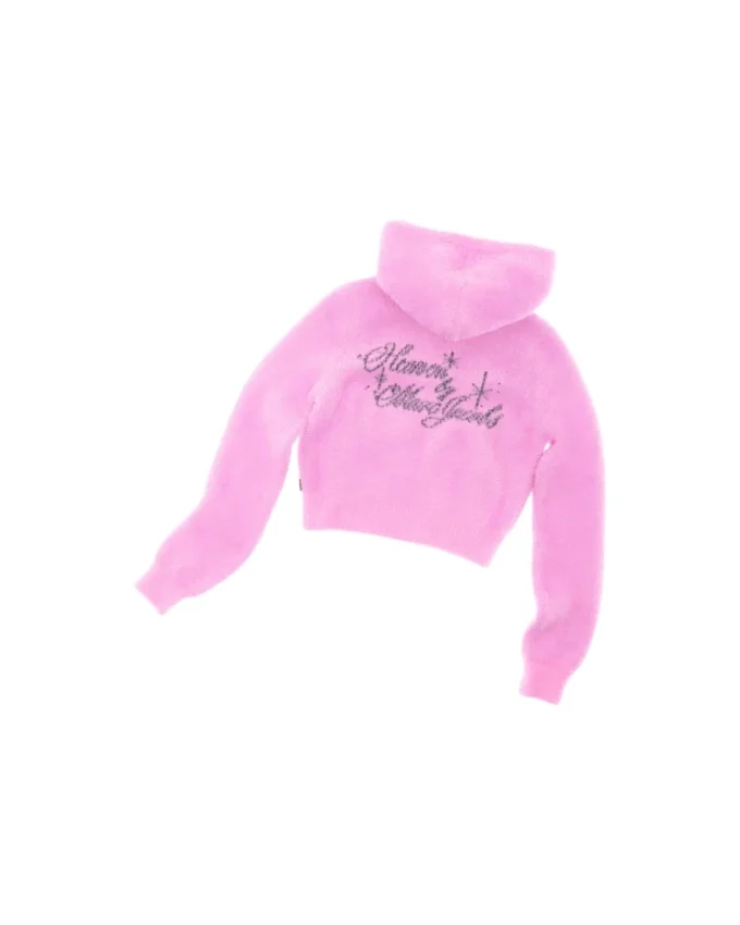 Felpa con zip in maglia felpata