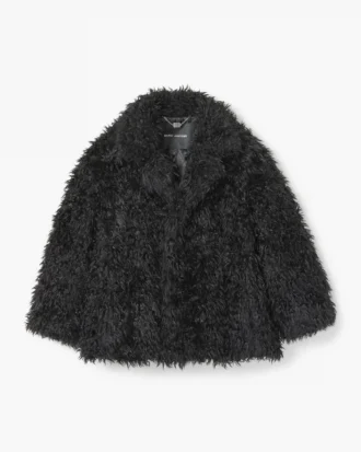 Giacca da donna in pelliccia sintetica shaggy