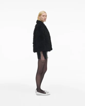 Giacca da donna in pelliccia sintetica shaggy