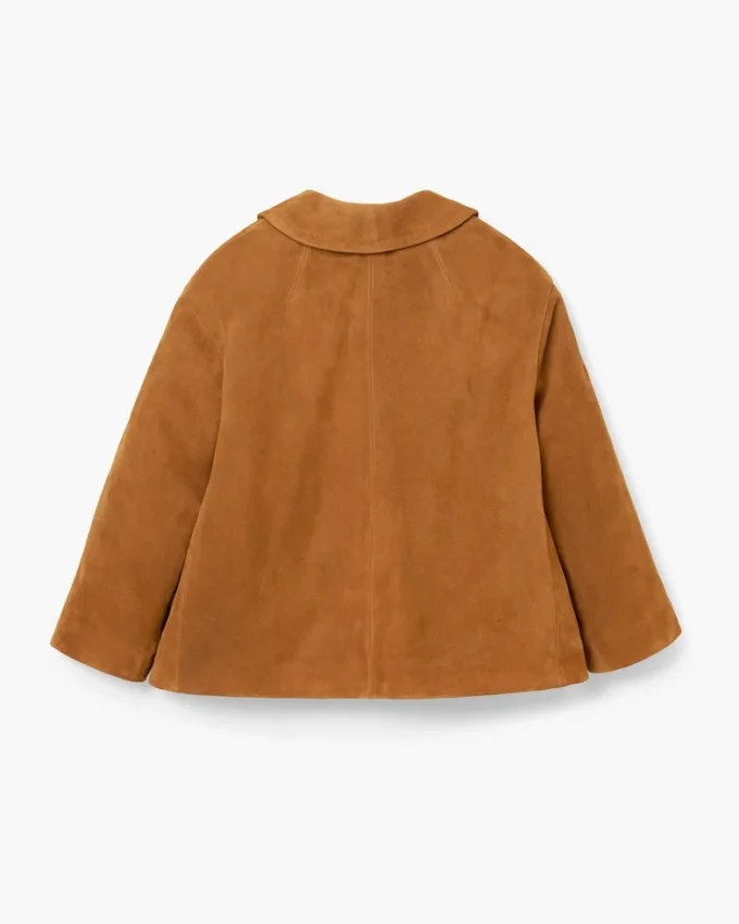 Giacca Doll in pelle scamosciata