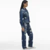 Giacca in denim con pieghe Rip And Repair Giacca in denim con pieghe Rip And Repair