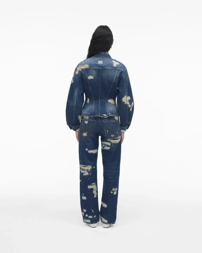 Giacca in denim con pieghe Rip And Repair Giacca in denim con pieghe Rip And Repair