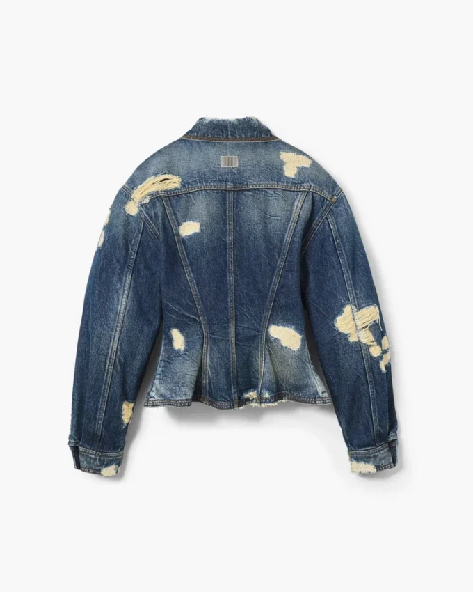 Giacca in denim con pieghe Rip And Repair Giacca in denim con pieghe Rip And Repair