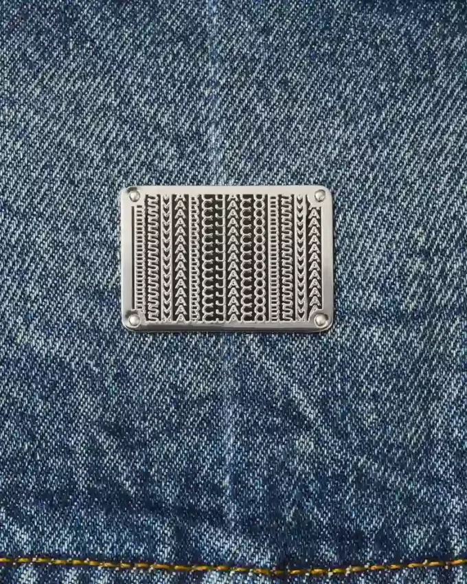 Giacca in denim con pieghe Rip And Repair Giacca in denim con pieghe Rip And Repair