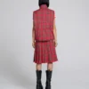 Gilet imbottito tartan