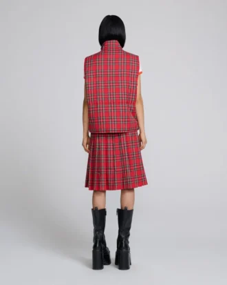 Gilet imbottito tartan