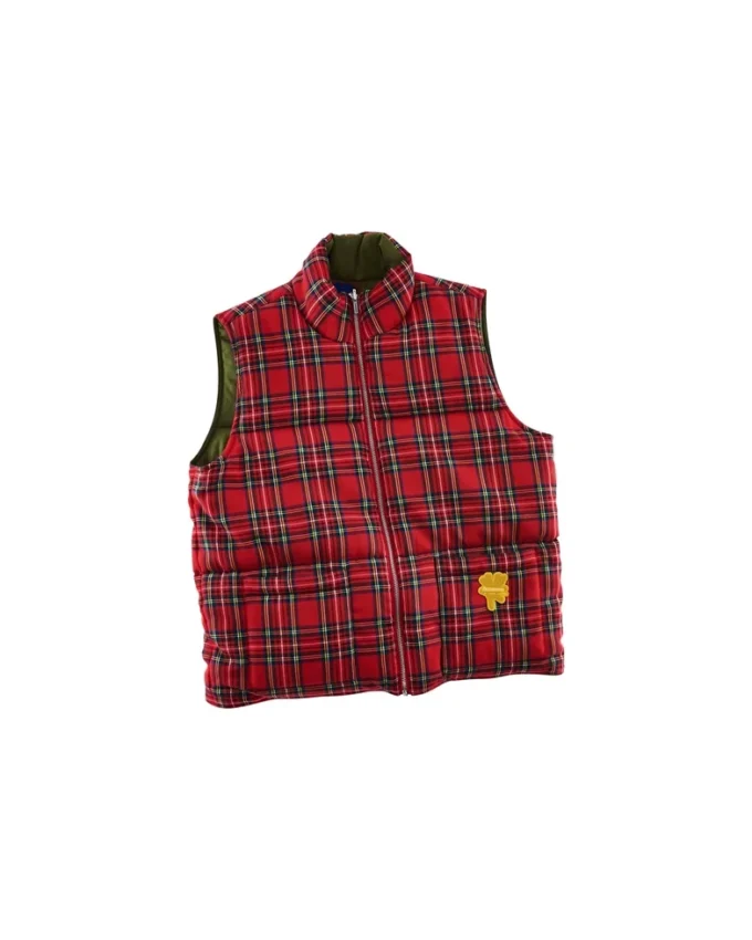 Gilet imbottito tartan