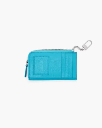 Il portafoglio multiuso in pelle con chiusura superiore a zip