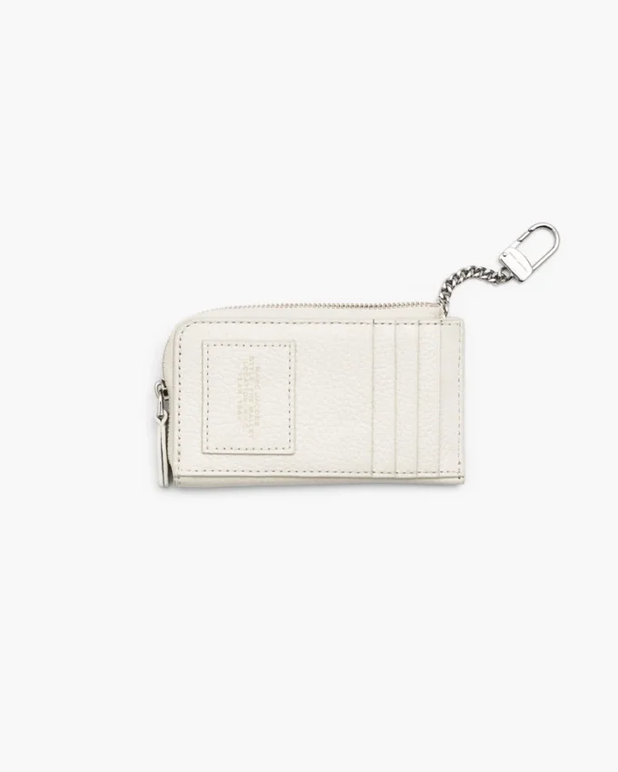 Il portafoglio multiuso in pelle con chiusura superiore a zip Il portafoglio multiuso in pelle con chiusura superiore a zip