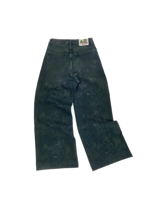 Jeans baggy con stencil
